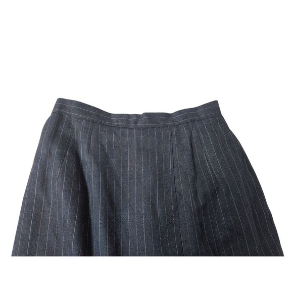 HaberdasHER Women's Suit Navy Pin Stripe DoubleBreasted  Modest Career US 7/8 - Picture 3 of 14